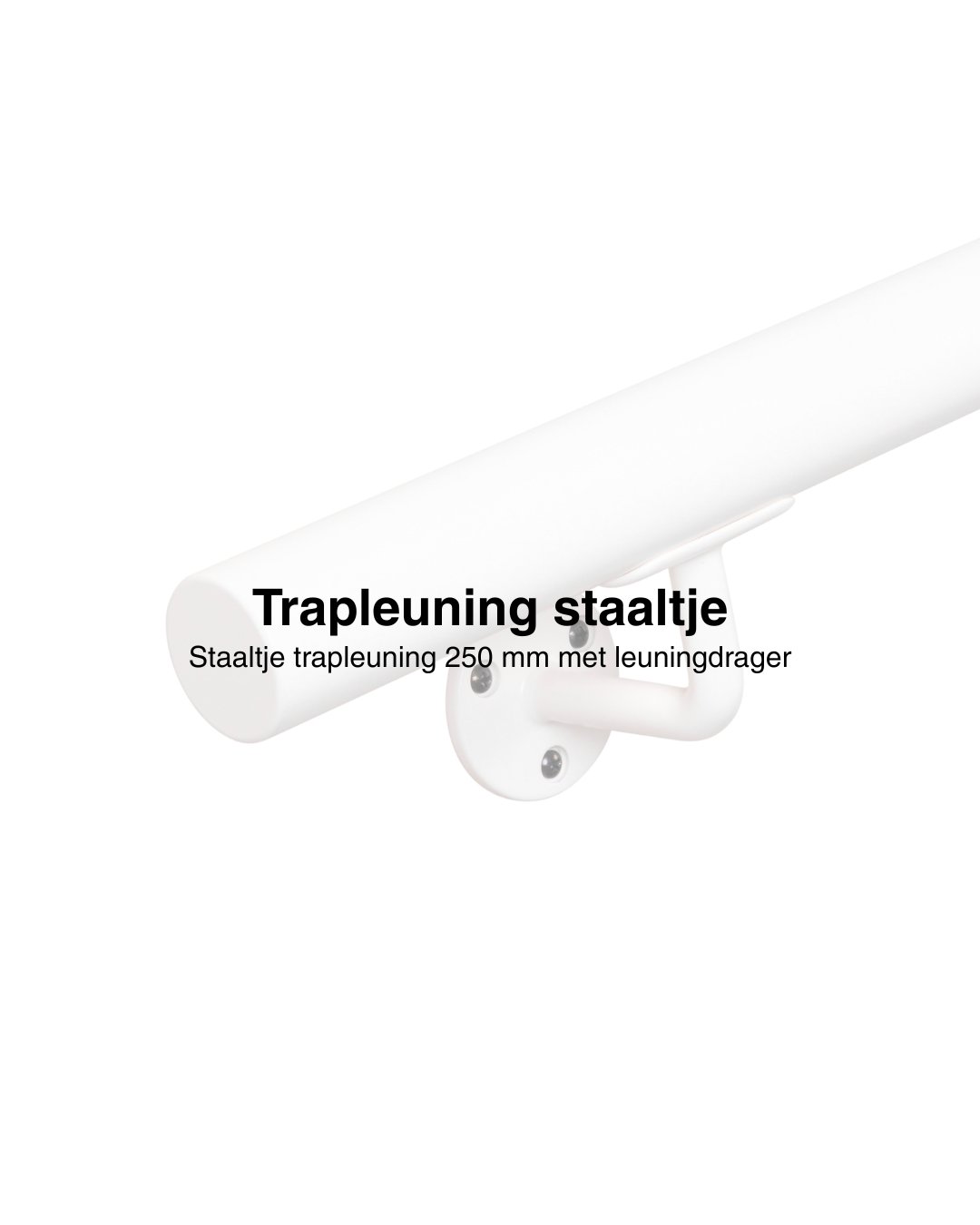 Staaltje trapleuning rond 42,2mm wit afbeelding