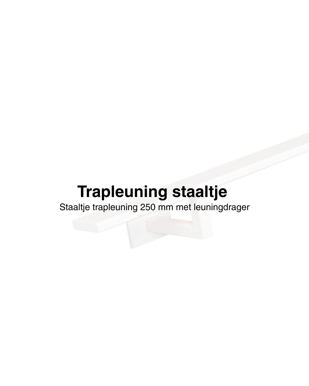 Staaltje trapleuning rechthoekig 40x10mm wit afbeelding