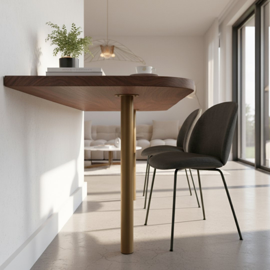 Gouden tafelpoot rond