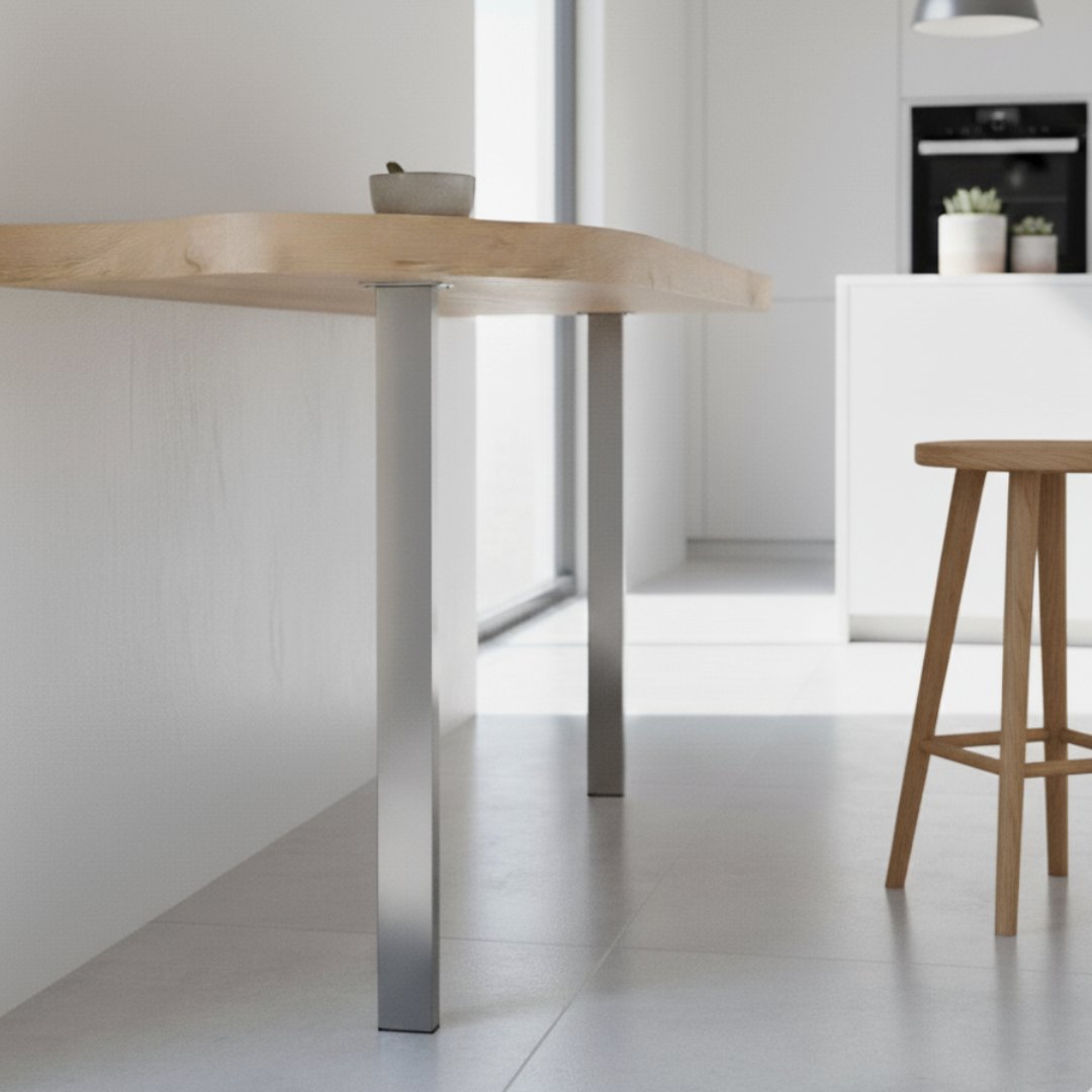 RVS tafelpoot rechthoekig