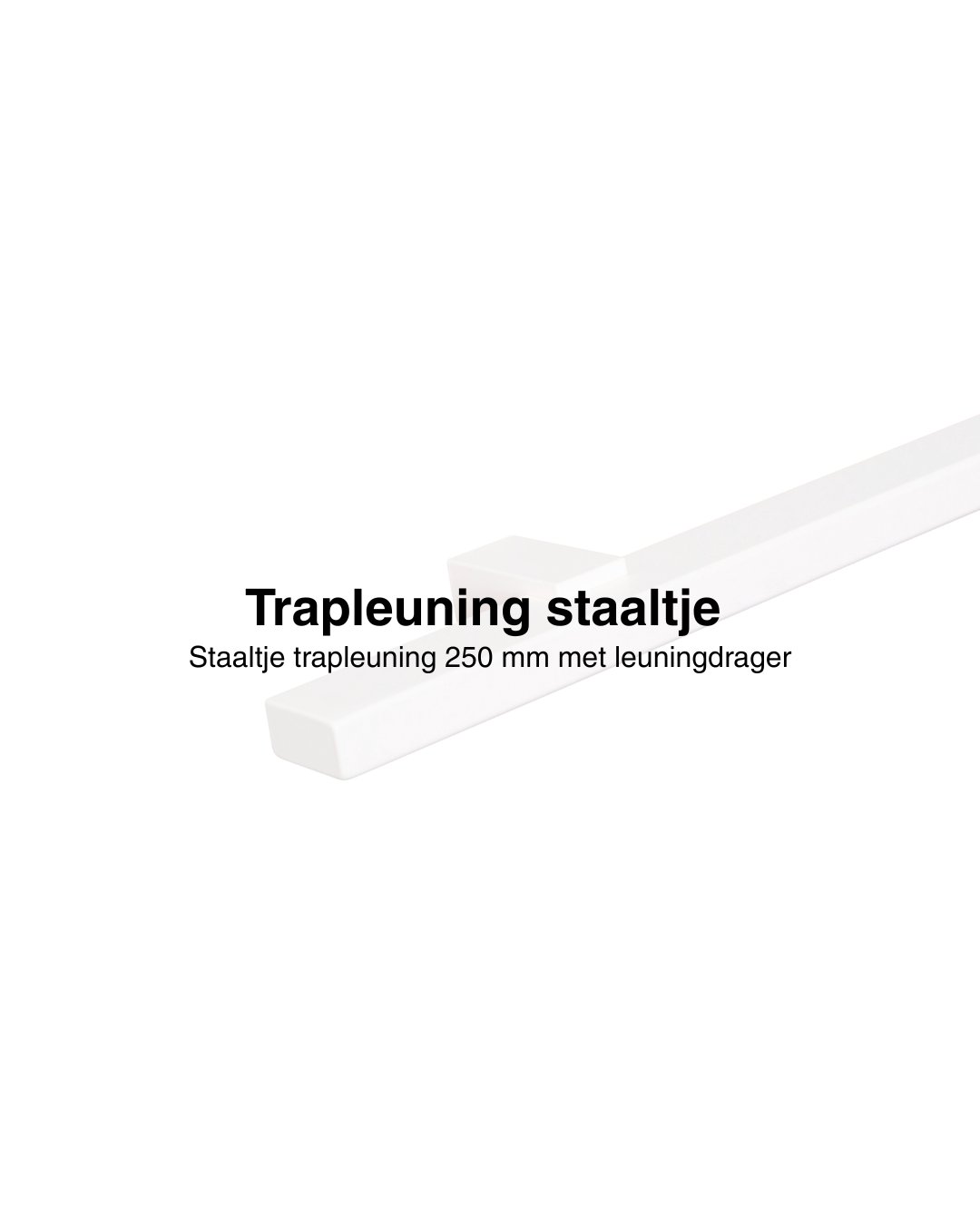 Staaltje trapleuning rechthoekig 40x20mm wit afbeelding