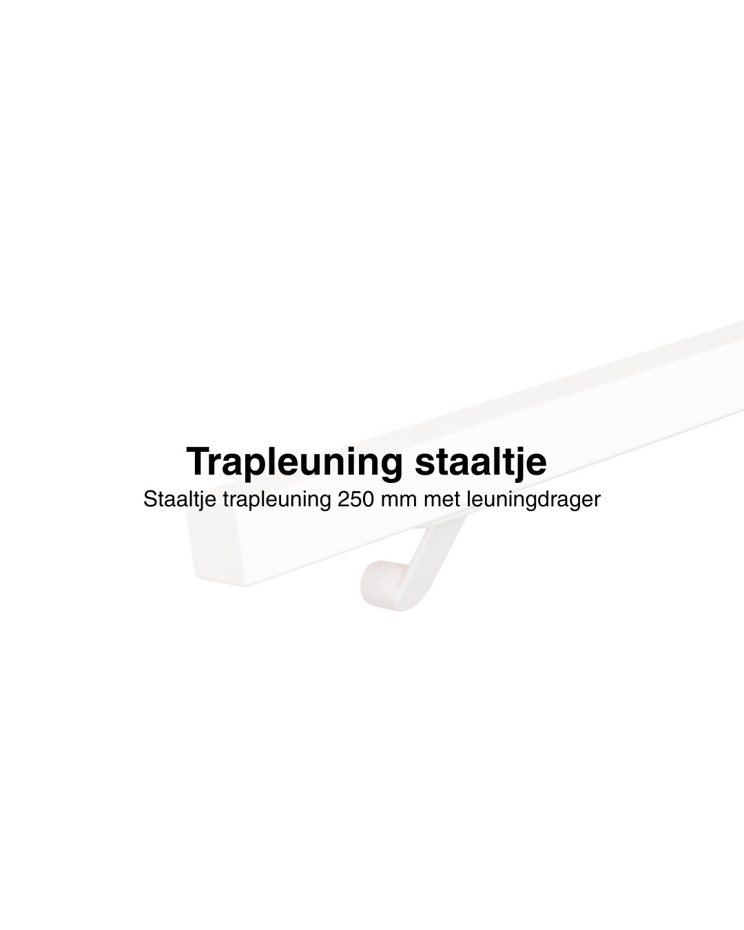 Staaltje trapleuning vierkant 40x40mm wit afbeelding