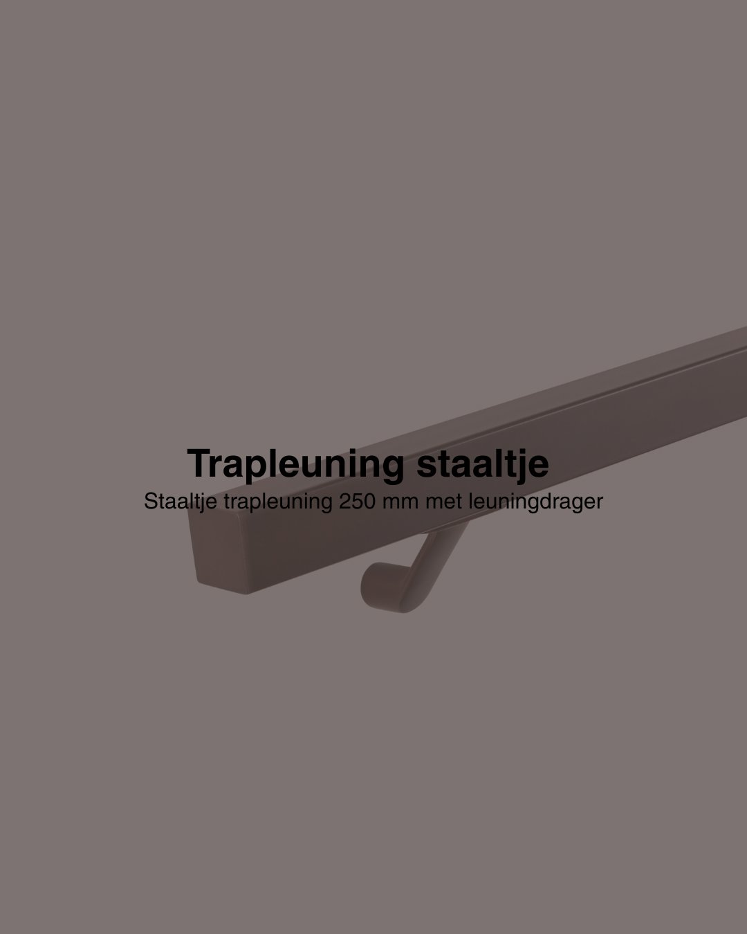 Staaltje trapleuning vierkant 40x40mm gun metal afbeelding