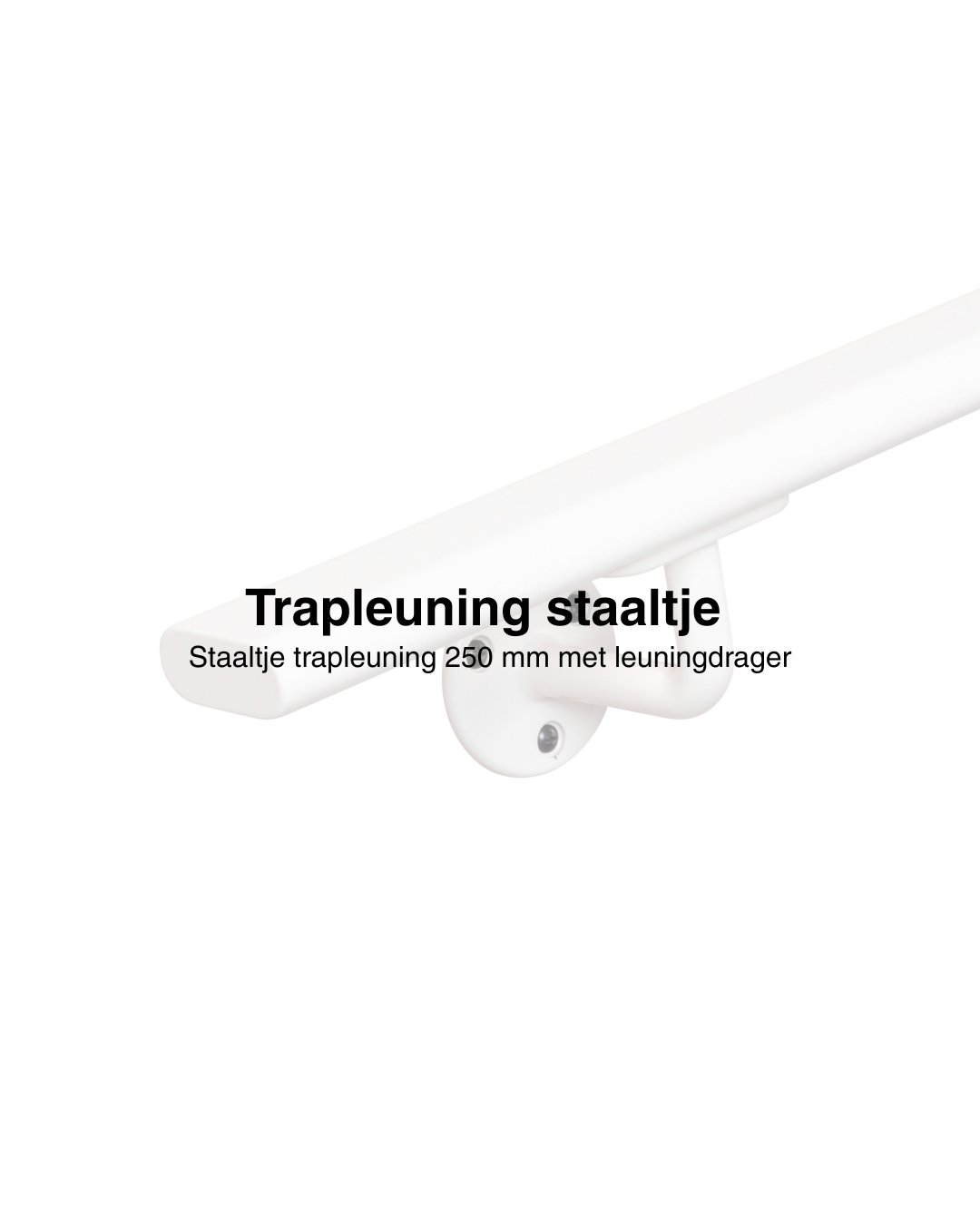 Staaltje trapleuning ovaal wit afbeelding