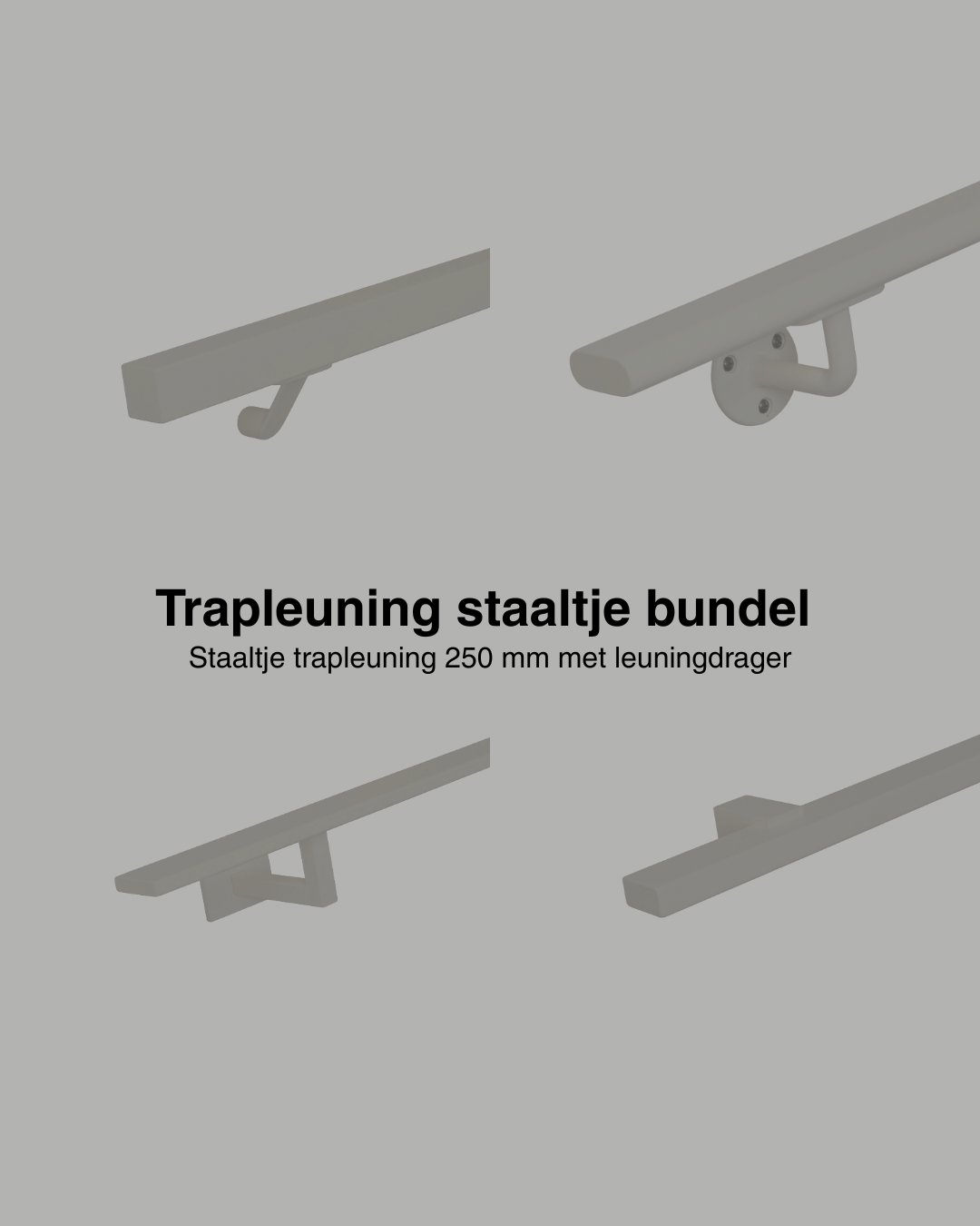 Set staaltjes trapleuningen greige afbeelding