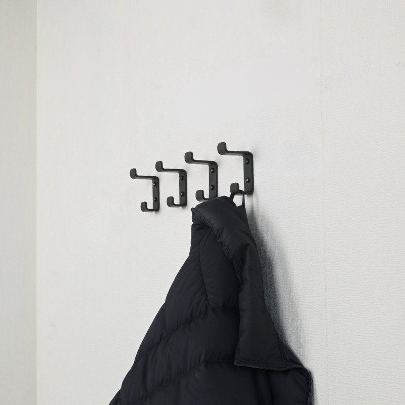 LIROdesign kapstok haak dubbel (zwart)