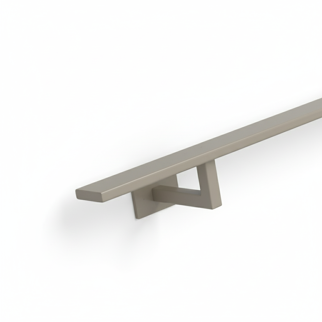 Staaltje trapleuning rechthoekig 40x10mm greige