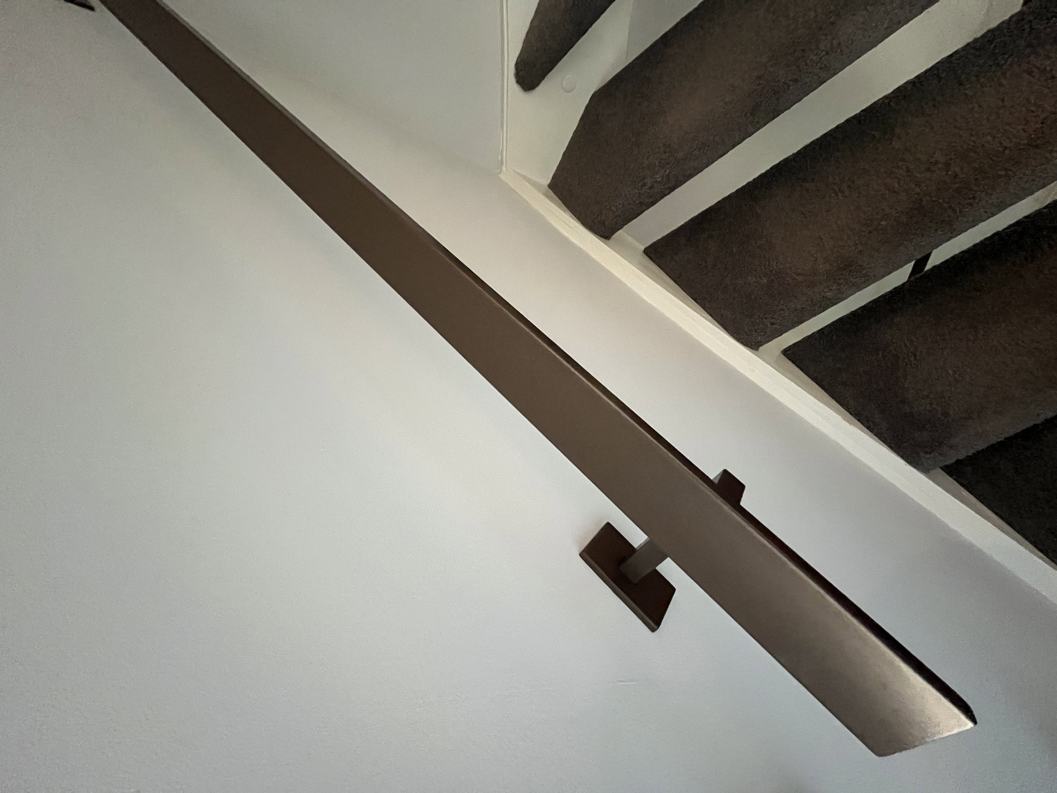 Rechthoekige trapleuning brons - 40x10