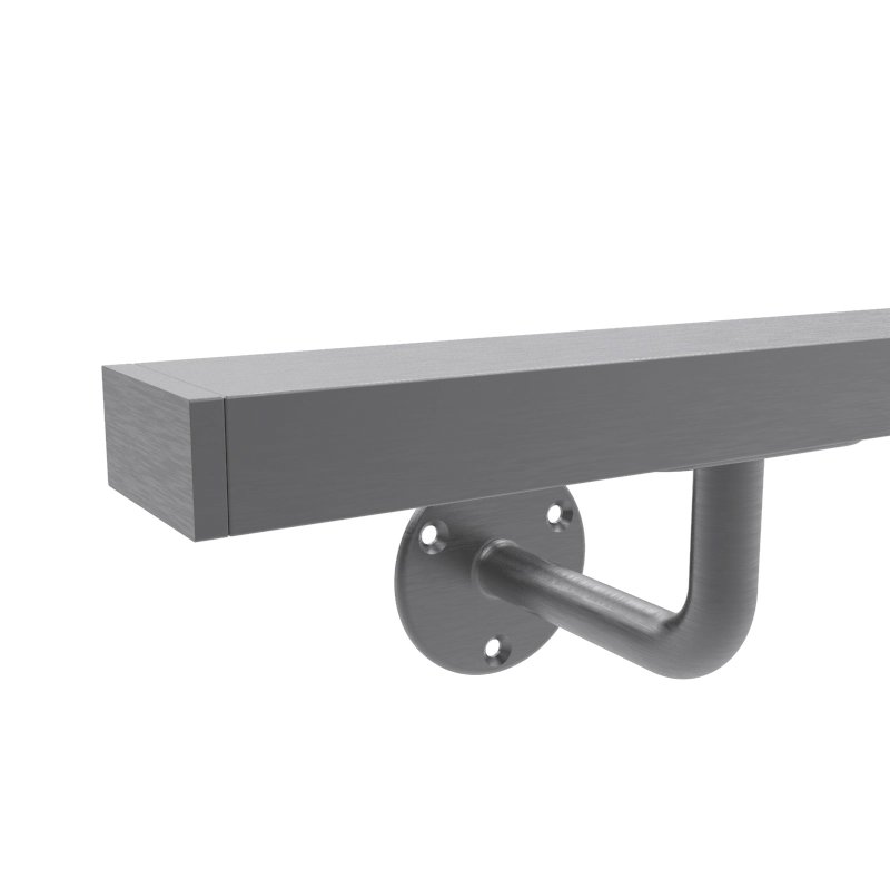 Rechthoekige trapleuning RVS - 40x20 mm