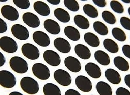 RVS geperforeerde plaat rond 5 x steek 8 x dikte 1mm