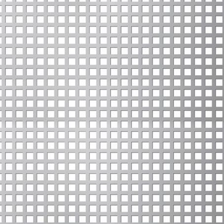 Stalen geperforeerde plaat vierkant 10 x steek 15 x dikte 1,5 mm