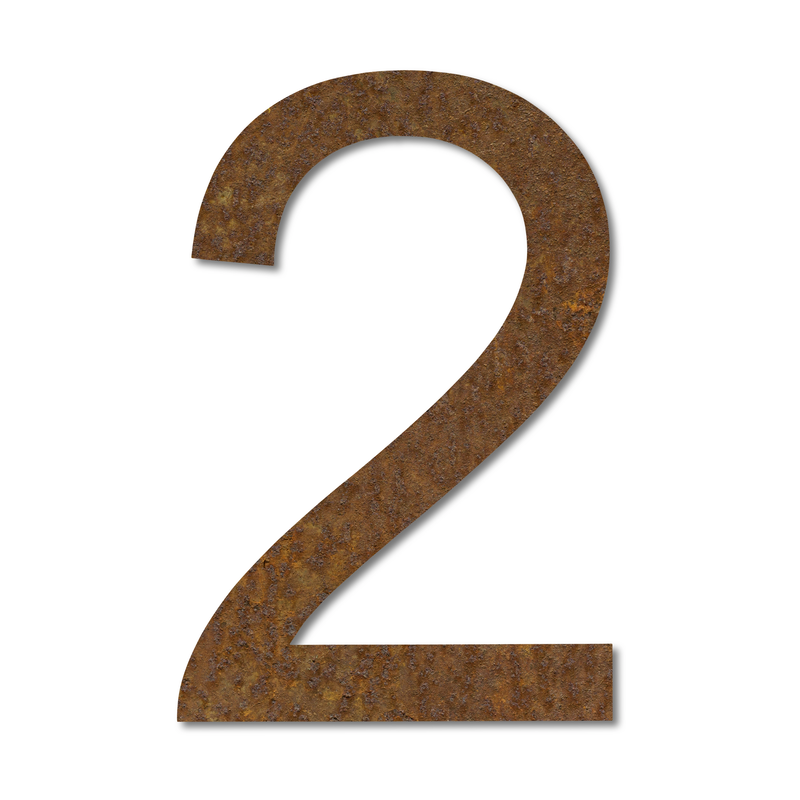 LIROdesign – Huisnummer cortenstaal 15cm – Nr. 2