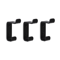 LIROdesign kapstok haak dubbel (zwart)