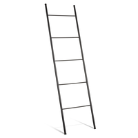 LIROdesign handdoekenrek - decoratieladder Berlijn zwart