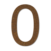 LIROdesign – Huisnummer cortenstaal 15cm – Nr. 0