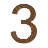 LIROdesign – Huisnummer cortenstaal 15cm – Nr. 3