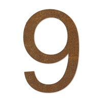 LIROdesign – Huisnummer cortenstaal 30cm – Nr. 9