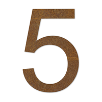 LIROdesign – Huisnummer cortenstaal 30cm – Nr. 5