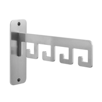 LIROdesign kapstok Barcelona - wandkapstok RVS - 4 haaks