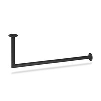 Garderobestang zwart hoek Ø32