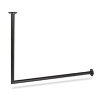 Kledingroede zwart hoek Ø32