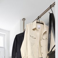 Garderobestang RVS hoek Ø32