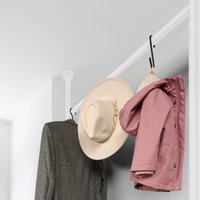 Garderobestang wit hoek Ø32