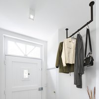 Garderobestang zwart U-vorm Ø32