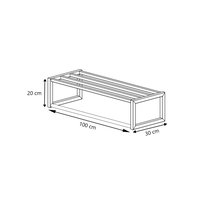 LIROdesign kapstok Lissabon  - wandkapstok zwart - 100cm