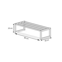 LIROdesign kapstok Lissabon - wandkapstok zwart - 80cm