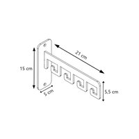 LIROdesign kapstok Barcelona - wandkapstok goud - 4 haaks