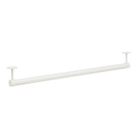 Witte garderobestang Ø25 (met dichte afstandsteunen)