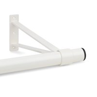 Witte garderobestang Ø32 (met afstandsteunen 350mm)