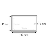 Brute RVS koker 80x40x2