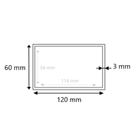 Brute RVS koker 120x60x3