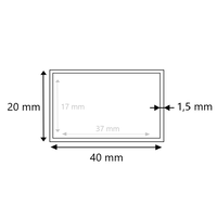 Brute RVS koker 40x20x1,5