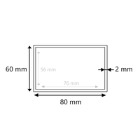 Brute RVS koker 80x60x2
