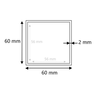 Blank stalen koker 60x60x2
