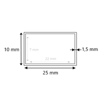 Blank stalen koker 25x10x1,5