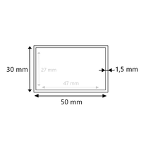 Blank stalen koker 50x30x1,5