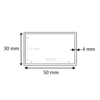Zwart stalen koker 50x30x4