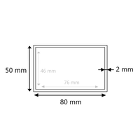 Zwart stalen koker 80x50x2
