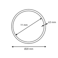 Blank stalen buis Ø20x4,5 naadloos