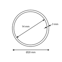 Aluminium buis Ø20x3