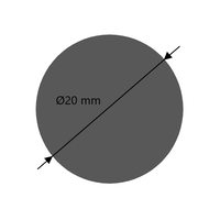 Massief Aluminium Ø20