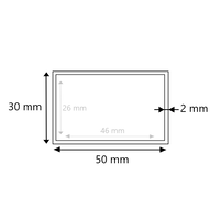 Aluminium koker 50x30x2