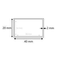 Aluminium koker 40x20x2