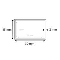 Aluminium koker 30x15x2