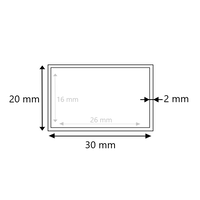 Aluminium koker 20x30x2