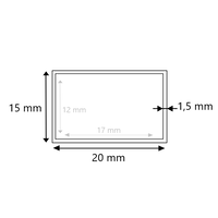 Aluminium koker 20x15x1,5